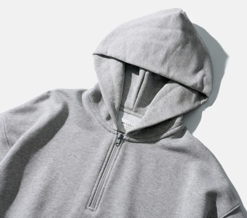 FP142  |【FEPL】★FLOW MINIMAL HALF ZIP-UP HOODIE