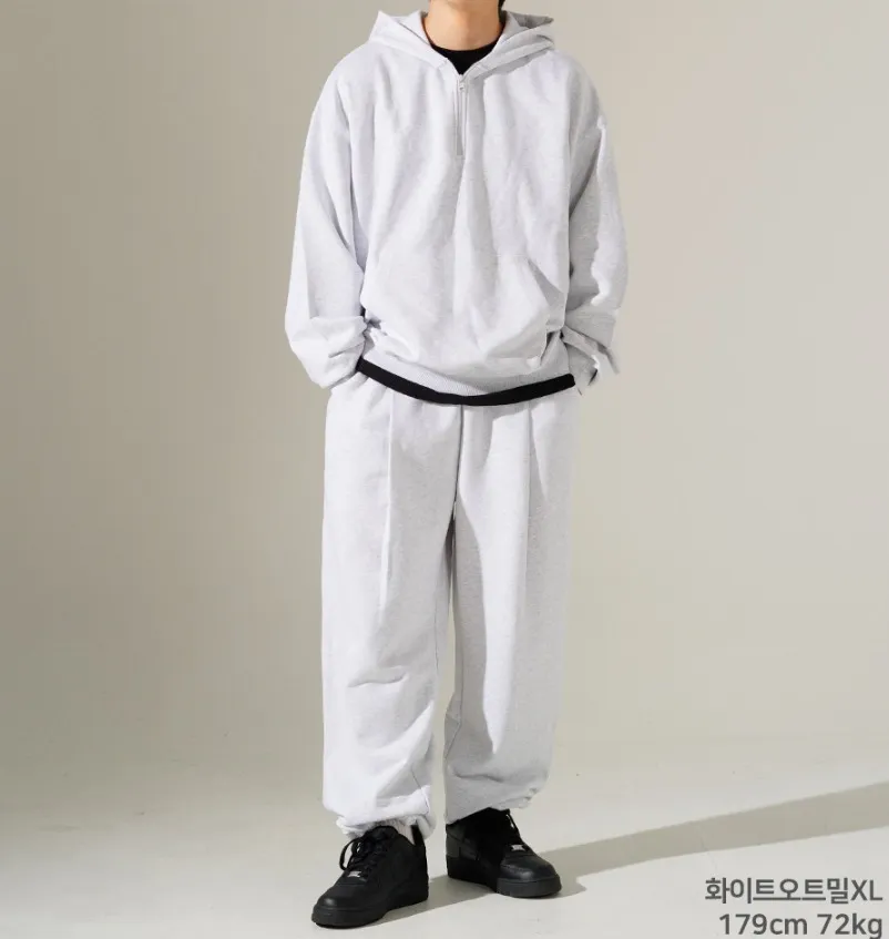 FP142  |【FEPL】★FLOW MINIMAL HALF ZIP-UP HOODIE