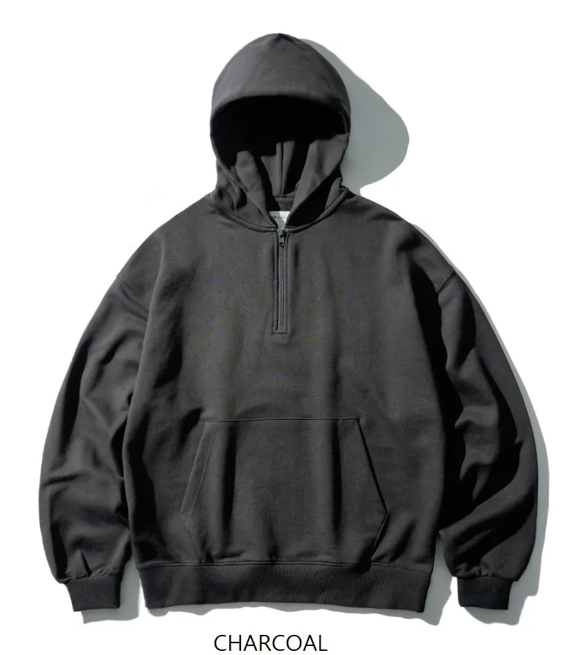 FP142  |【FEPL】★FLOW MINIMAL HALF ZIP-UP HOODIE