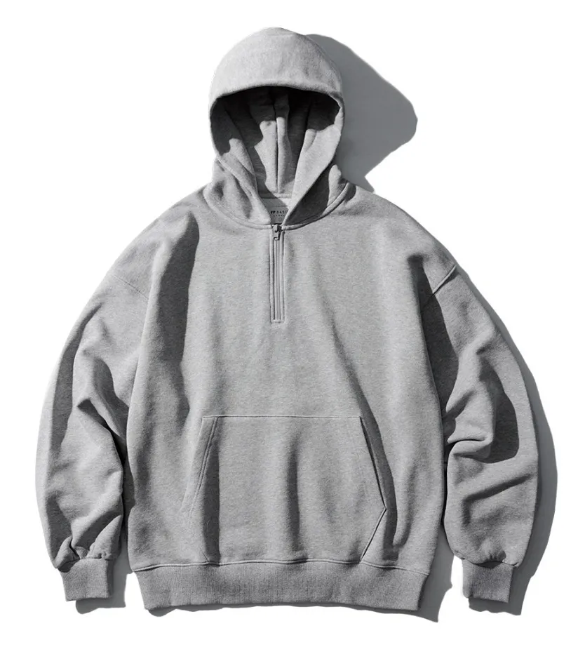 FP142  |【FEPL】★FLOW MINIMAL HALF ZIP-UP HOODIE