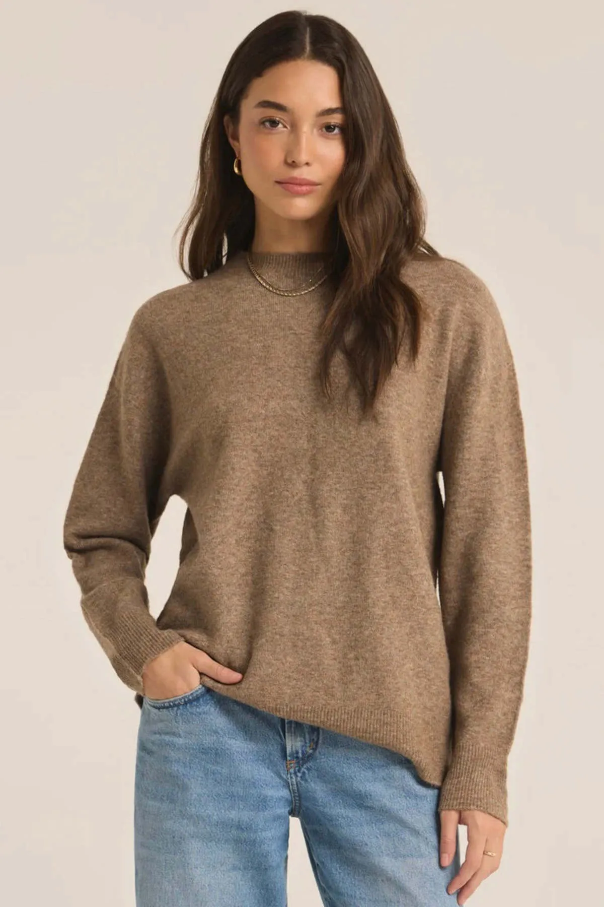 Gia Crew Neck Sweater - Chai