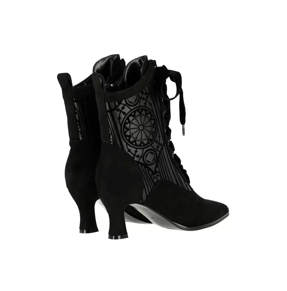 Goth Sanatorium Boots Lace Ankle Boots