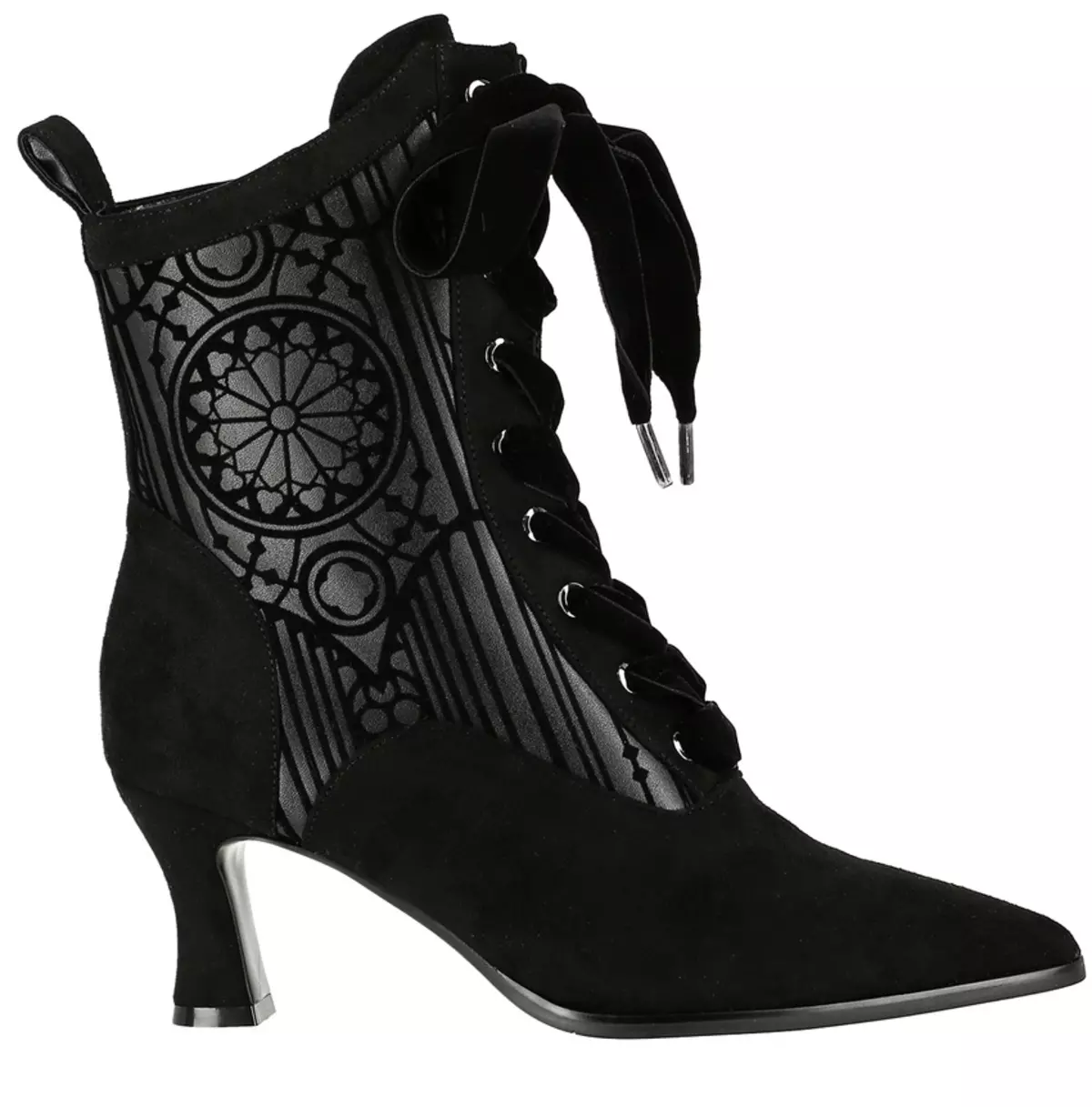 Goth Sanatorium Boots Lace Ankle Boots