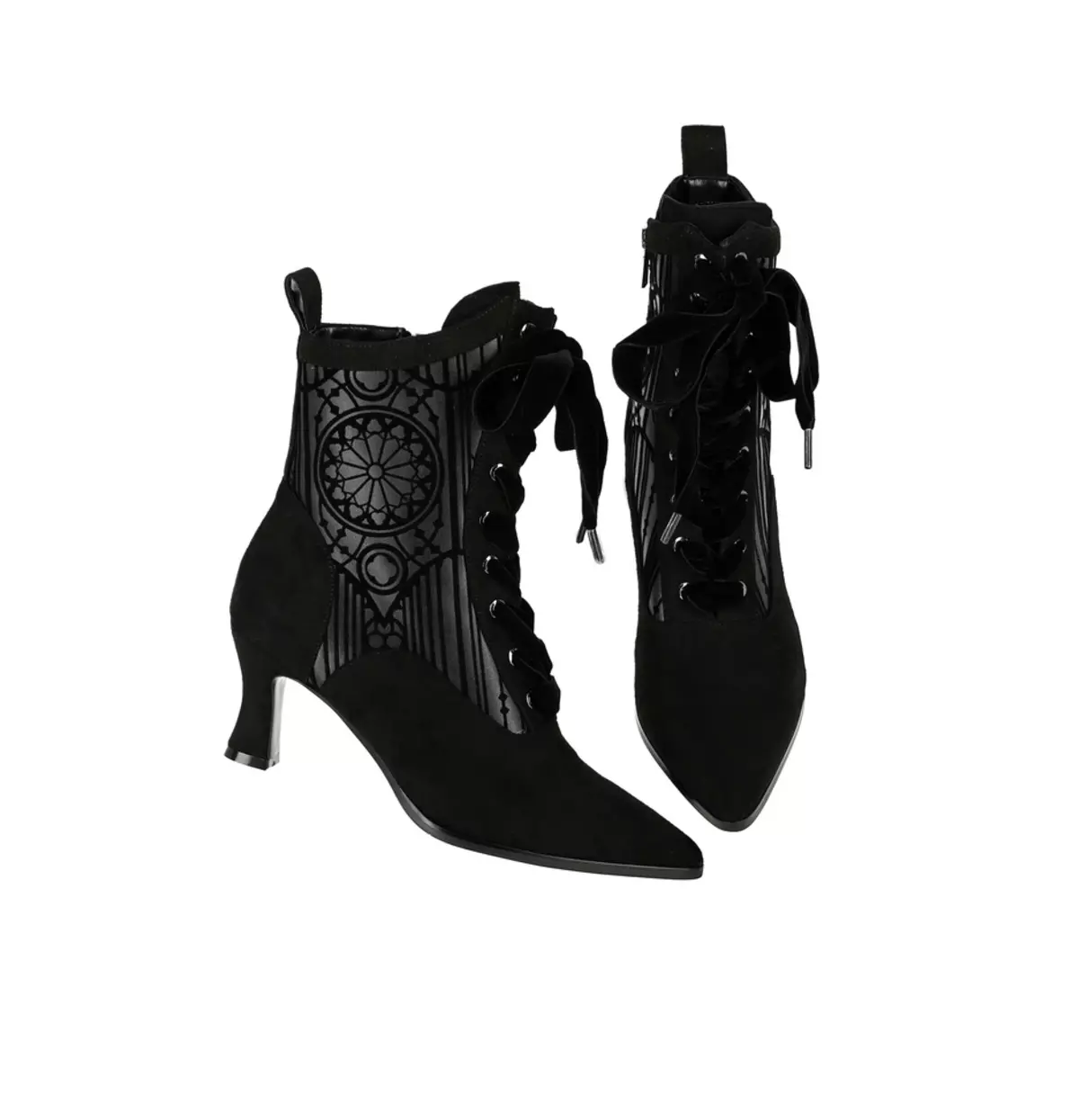 Goth Sanatorium Boots Lace Ankle Boots