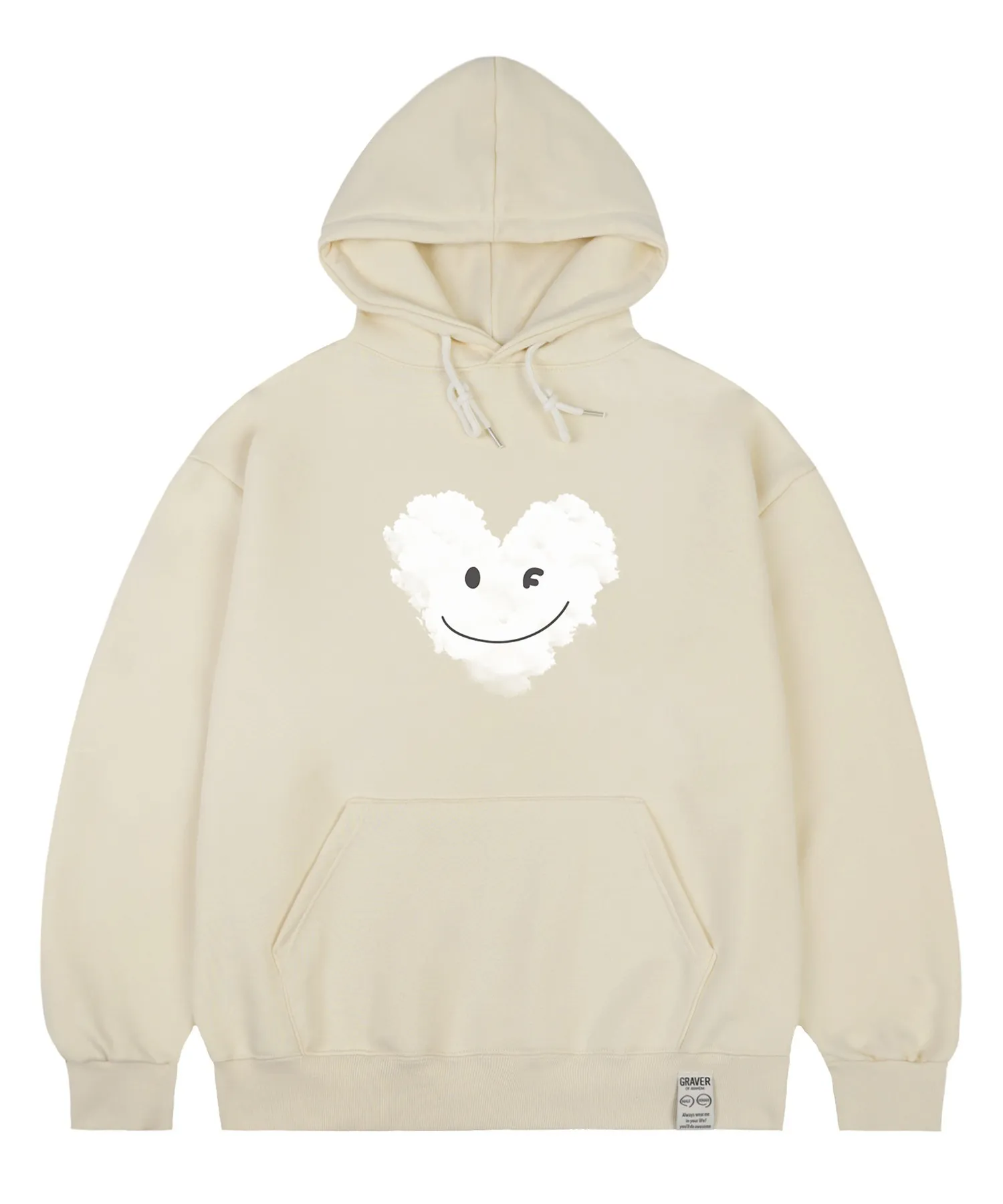 GRAVER  |[GRAVER]★BIG CLOUD HEART SMILE HOODIE