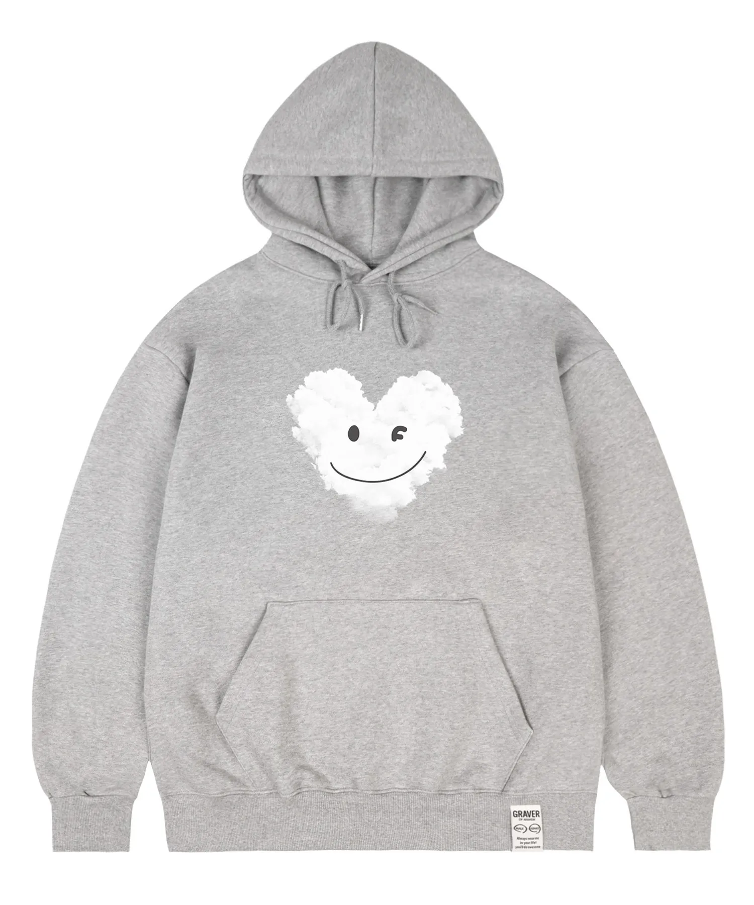 GRAVER  |[GRAVER]★BIG CLOUD HEART SMILE HOODIE