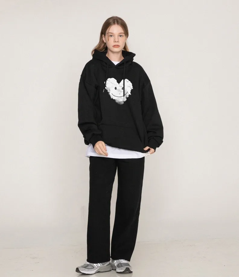 GRAVER  |[GRAVER]★BIG CLOUD HEART SMILE HOODIE