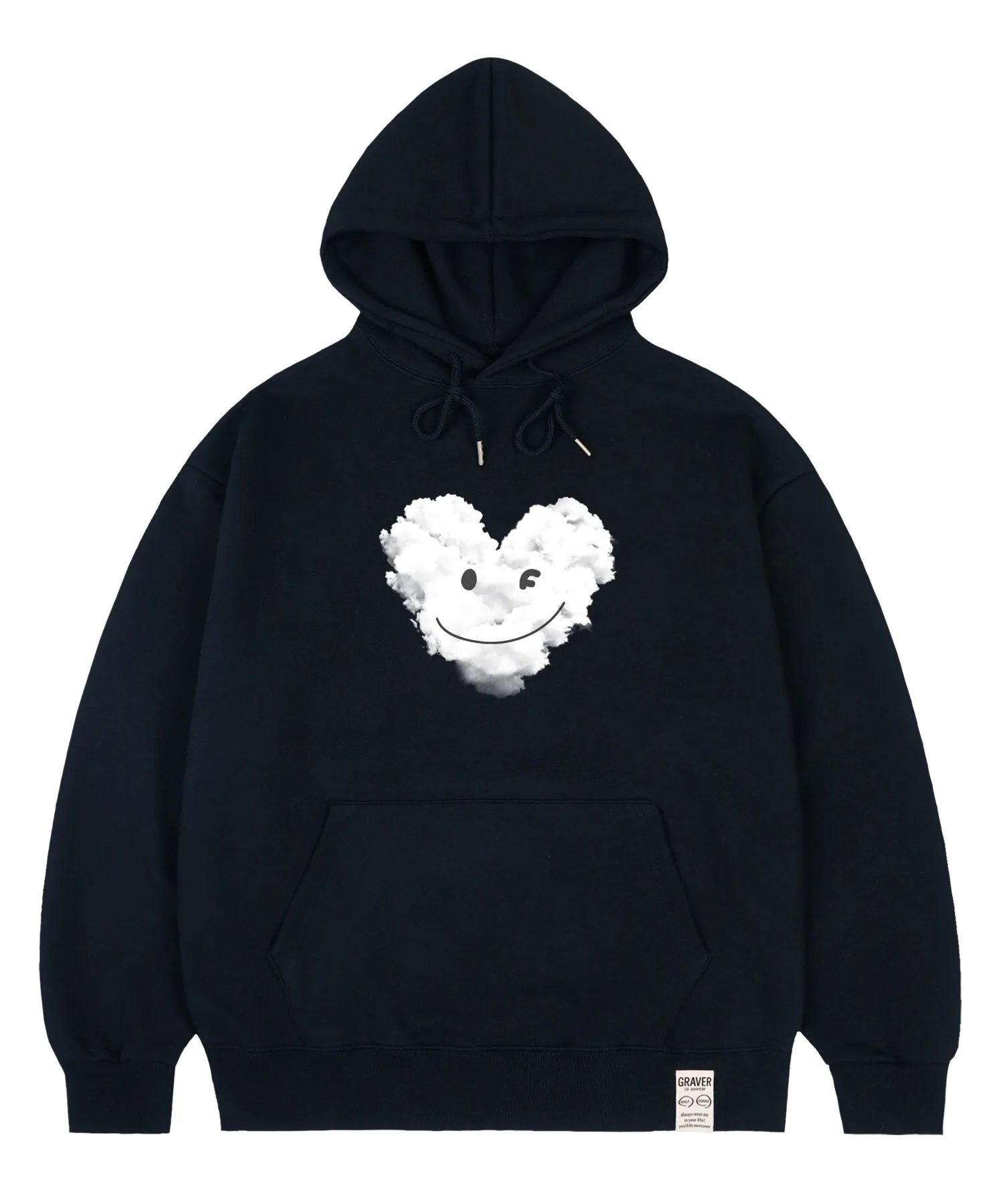 GRAVER  |[GRAVER]★BIG CLOUD HEART SMILE HOODIE