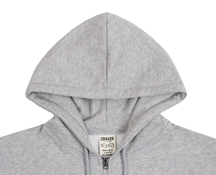 GRAVER  |[GRAVER]★SMALL I HEART SMILE GR HOODED ZIP UP