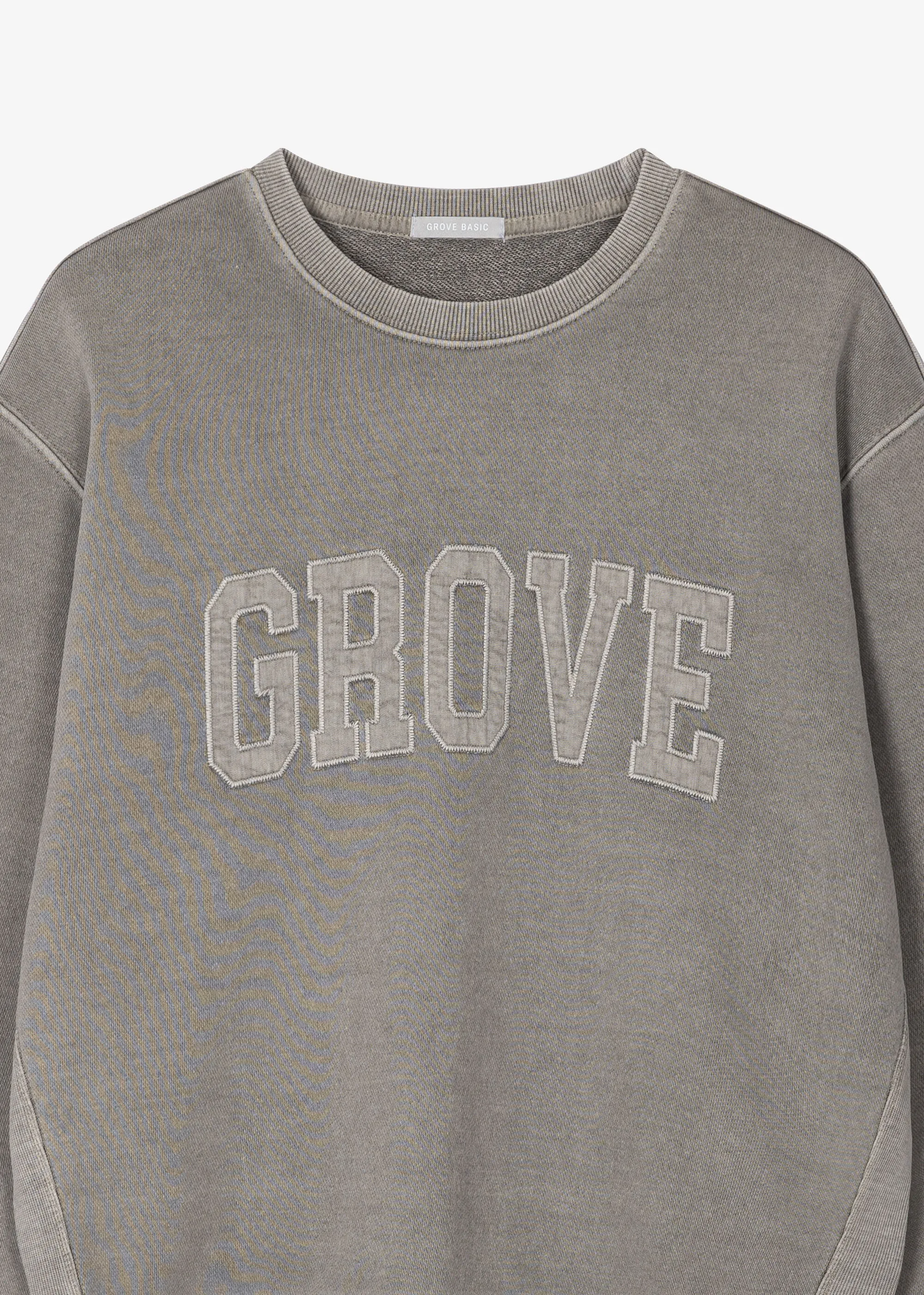 GROVE  |Street Style Long Sleeves Plain Cotton Logo