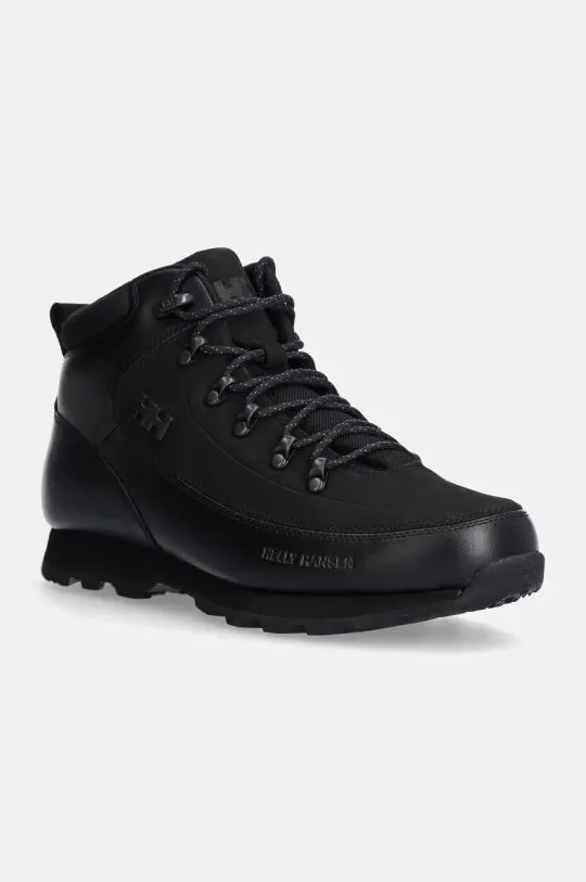 Helly Hansen leather shoes The Forester Premium men's black color 12030