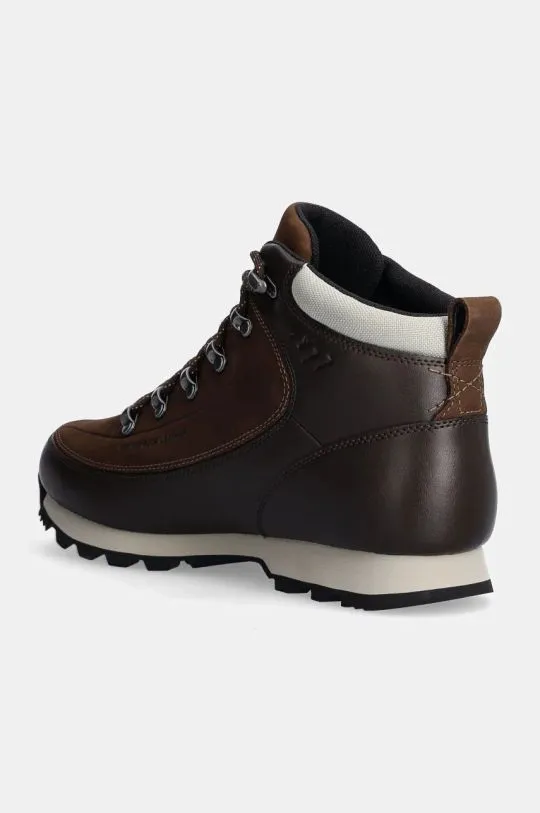 Helly Hansen leather shoes The Forester Premium men's brown color 12030