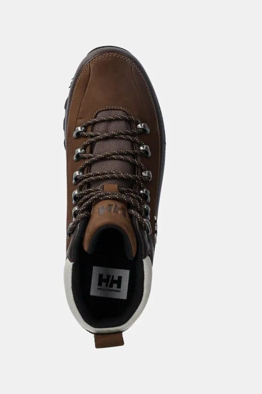 Helly Hansen leather shoes The Forester Premium men's brown color 12030