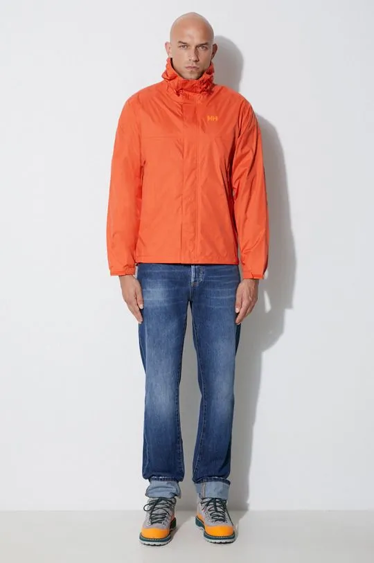 Helly Hansen rain jacket Loke men's orange color