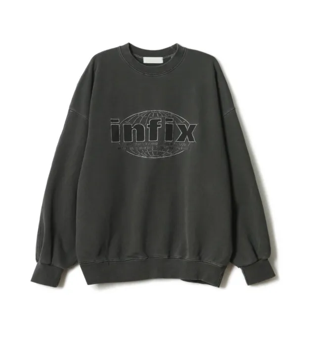 IONSEOUL  |Unisex Street Style Long Sleeves Cotton Oversized Logo