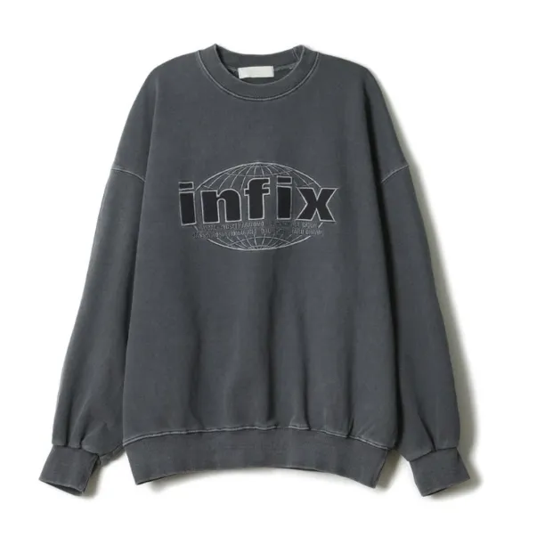 IONSEOUL  |Unisex Street Style Long Sleeves Cotton Oversized Logo