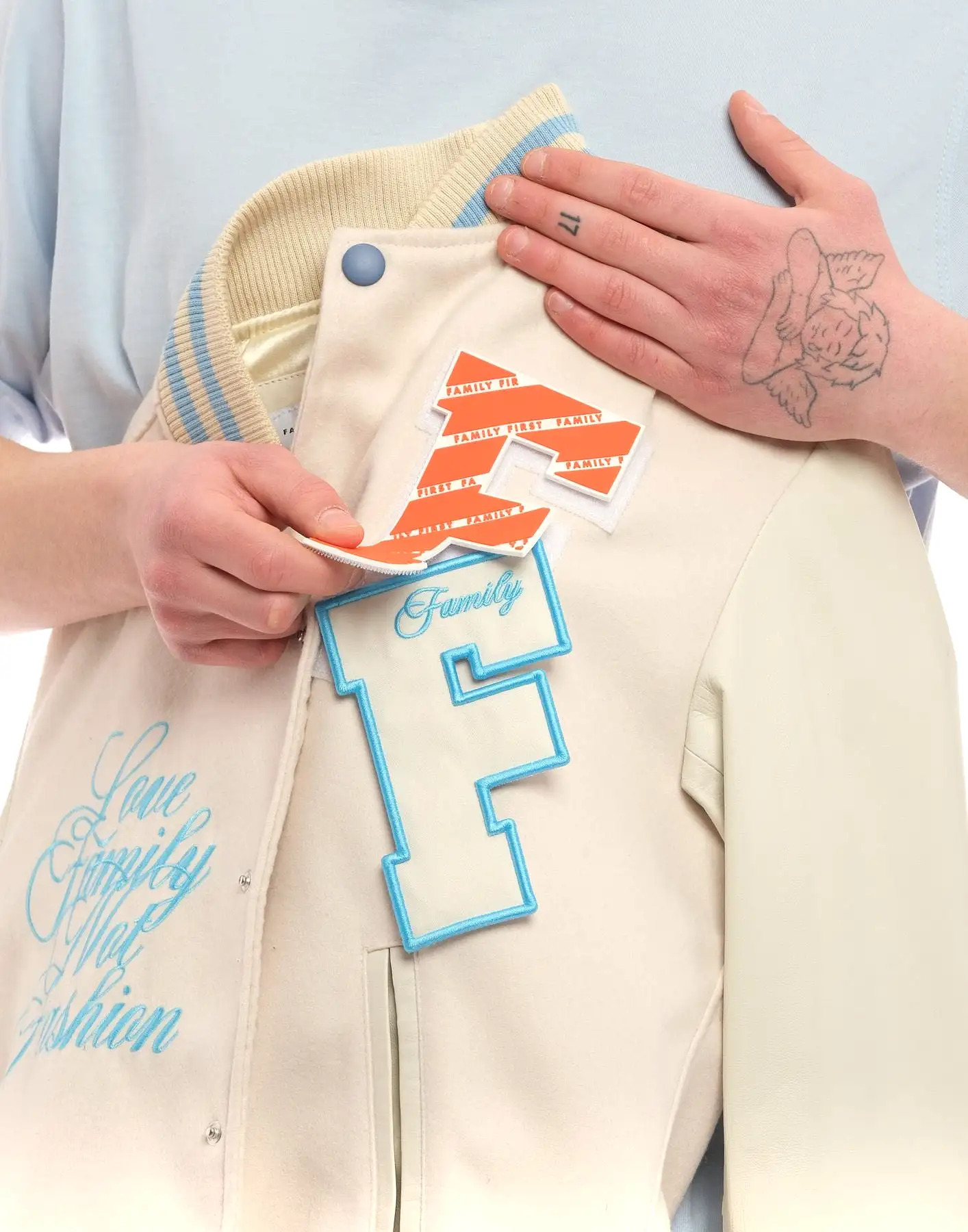 Jacket for man VARSITY JACKET WHITE Family First