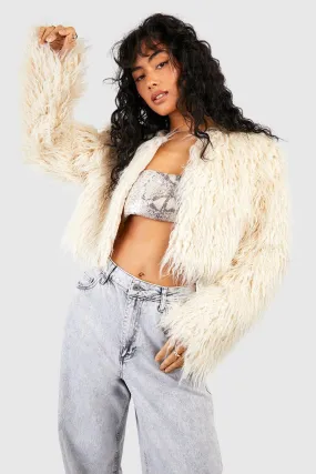 Jackets & Coats | Faux Fur Cropped Jacket | boohoo