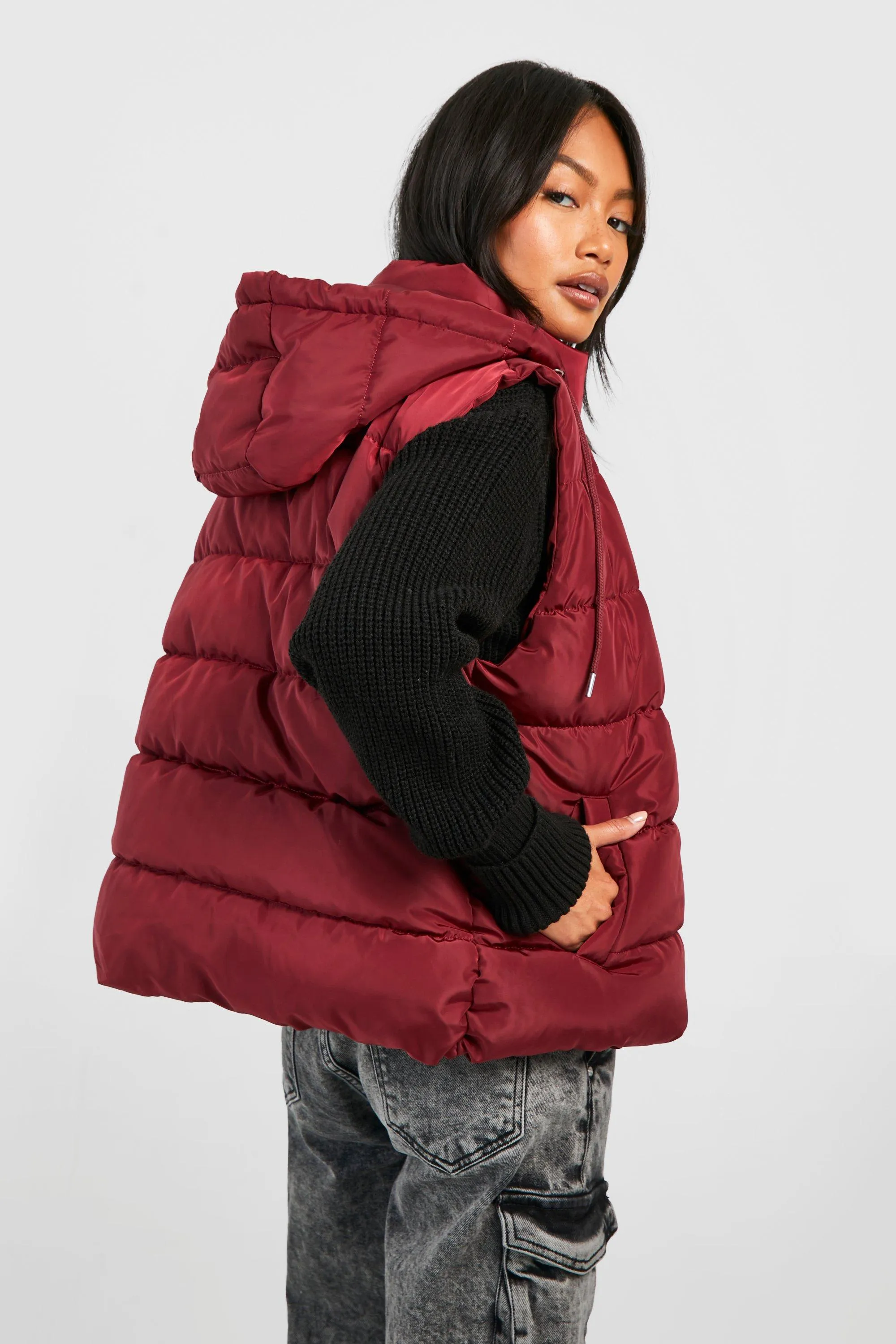 Jackets & Coats | Hooded Gilet | boohoo