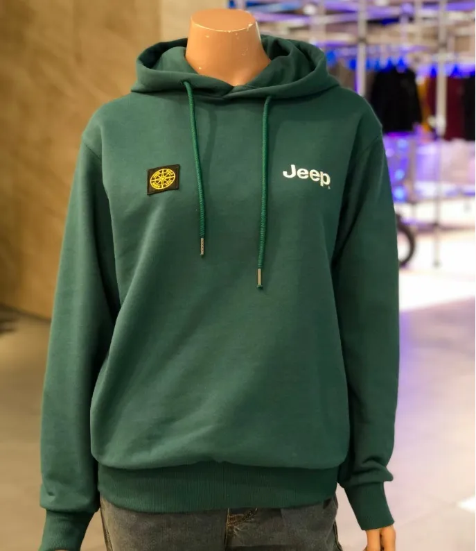 JEEP  |Street Style Long Sleeves Plain Logo Hoodies