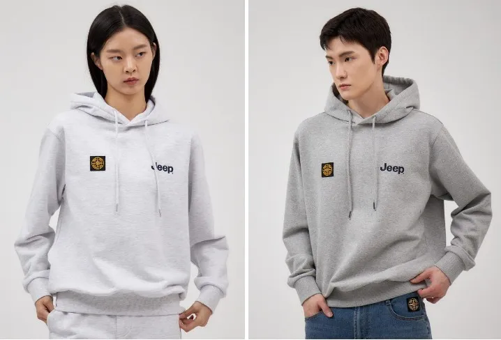 JEEP  |Street Style Long Sleeves Plain Logo Hoodies