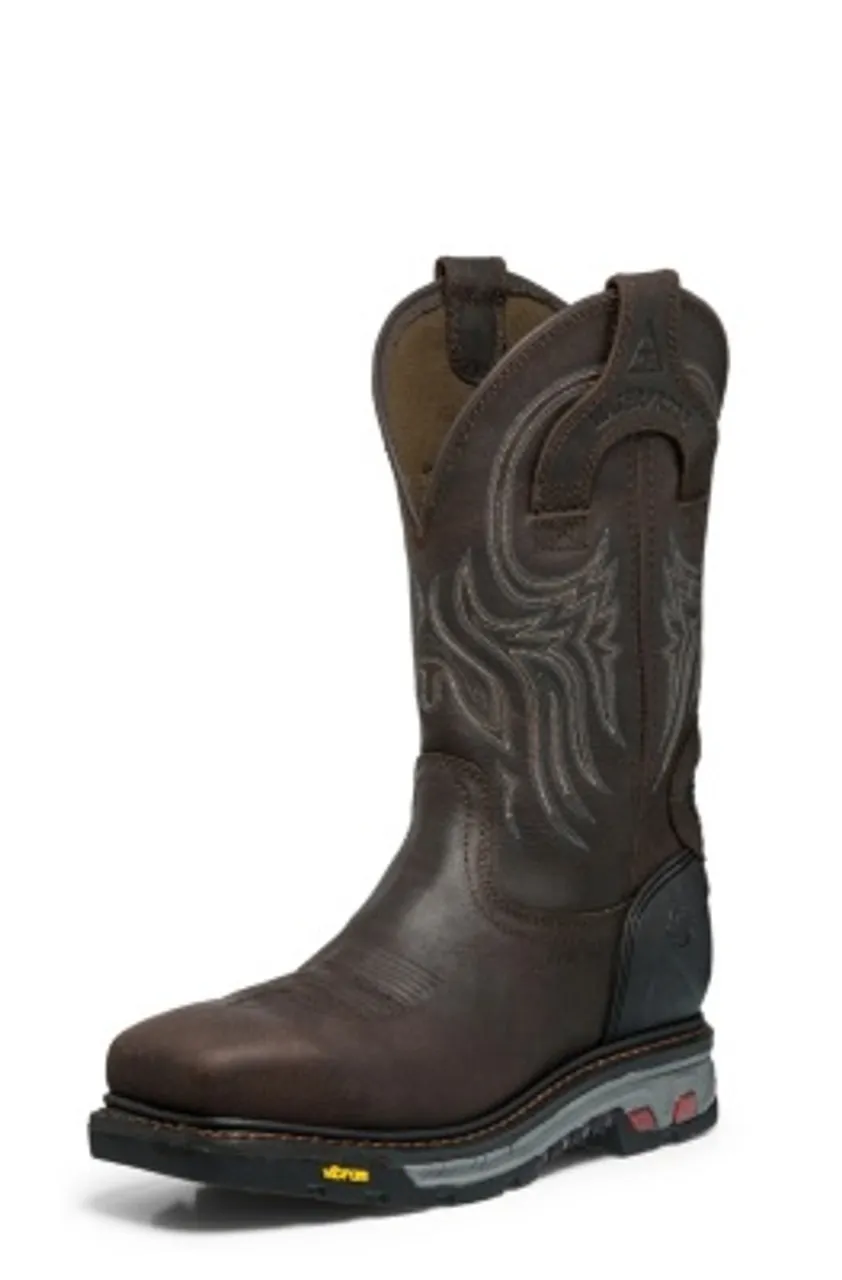 Justin Mens Boots WK2150 11 Warhawk Nano Comp Toe" Briar Brown