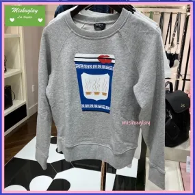 kate spade new york  |Crew Neck Long Sleeves Cotton Outlet Hoodies & Sweatshirts