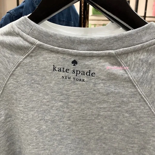 kate spade new york  |Crew Neck Long Sleeves Cotton Outlet Hoodies & Sweatshirts