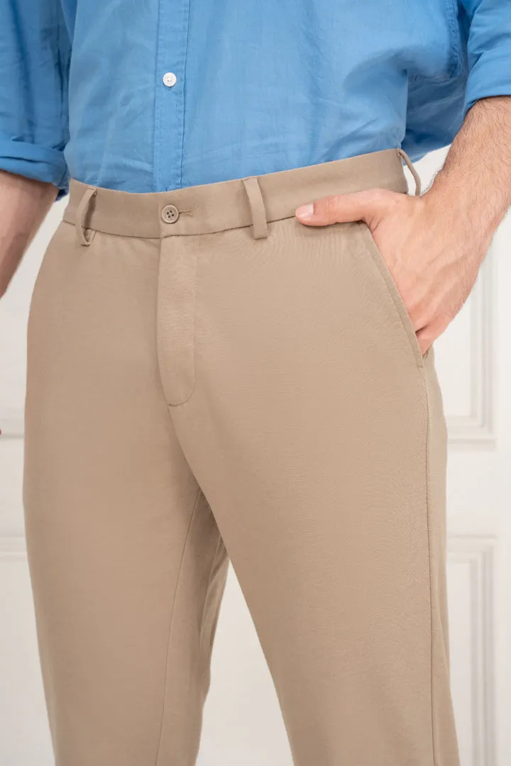 Khaki Power Stretch Slim Fit Pants