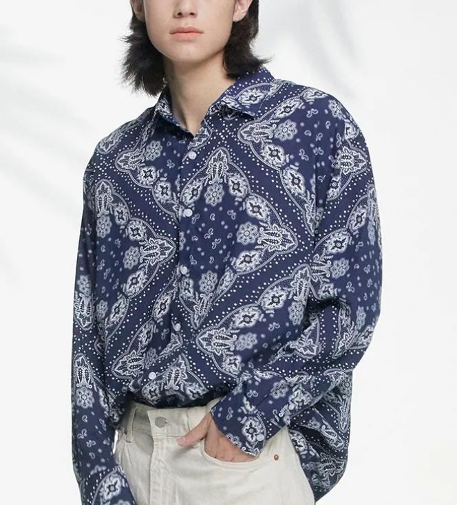 KNITTED  |Unisex Street Style Printed Shirt Shirts