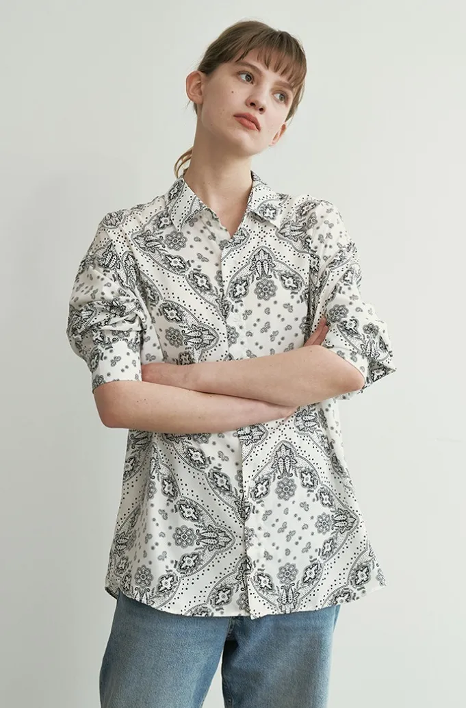 KNITTED  |Unisex Street Style Printed Shirt Shirts