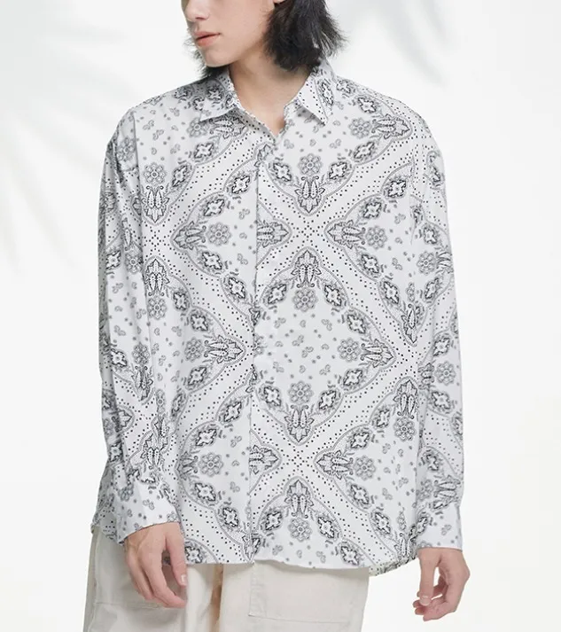 KNITTED  |Unisex Street Style Printed Shirt Shirts