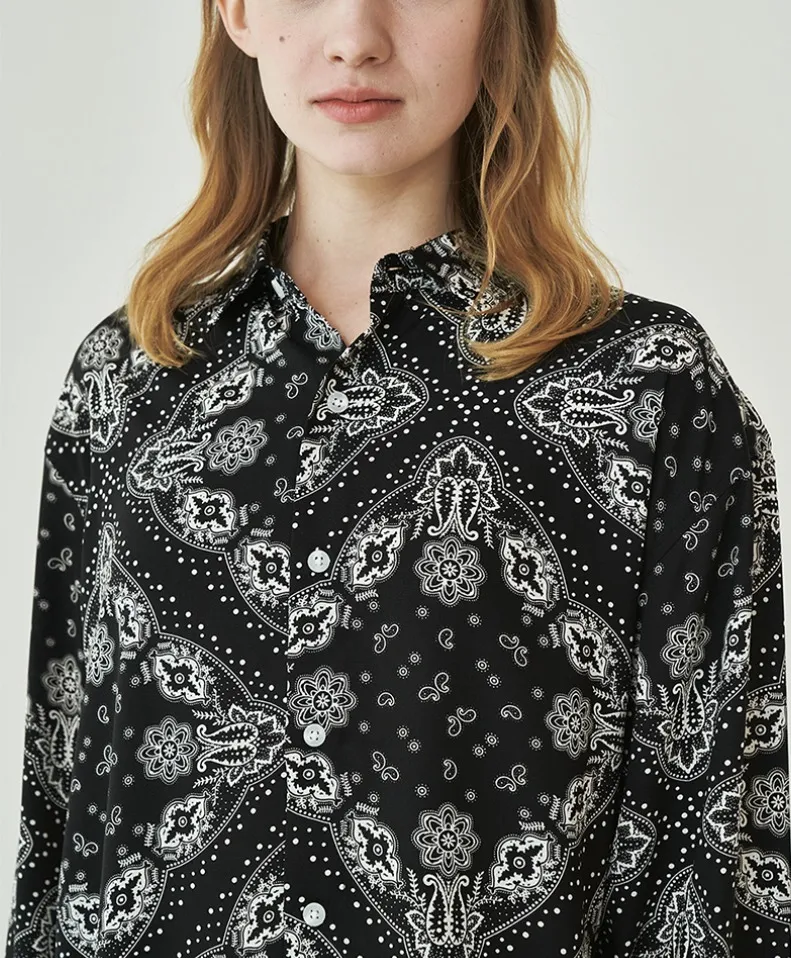 KNITTED  |Unisex Street Style Printed Shirt Shirts