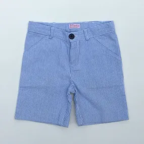 La Coqueta Blue And White Seersucker Shorts: 4 Years