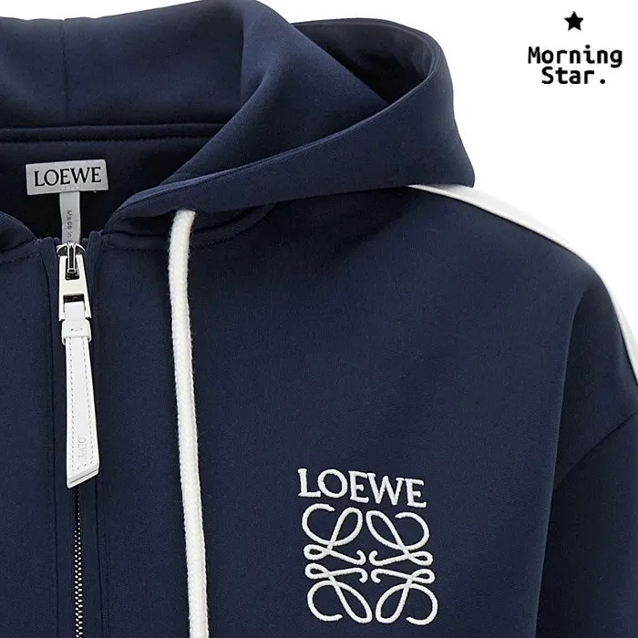 LOEWE  |Street Style Long Sleeves Plain Cotton Logo