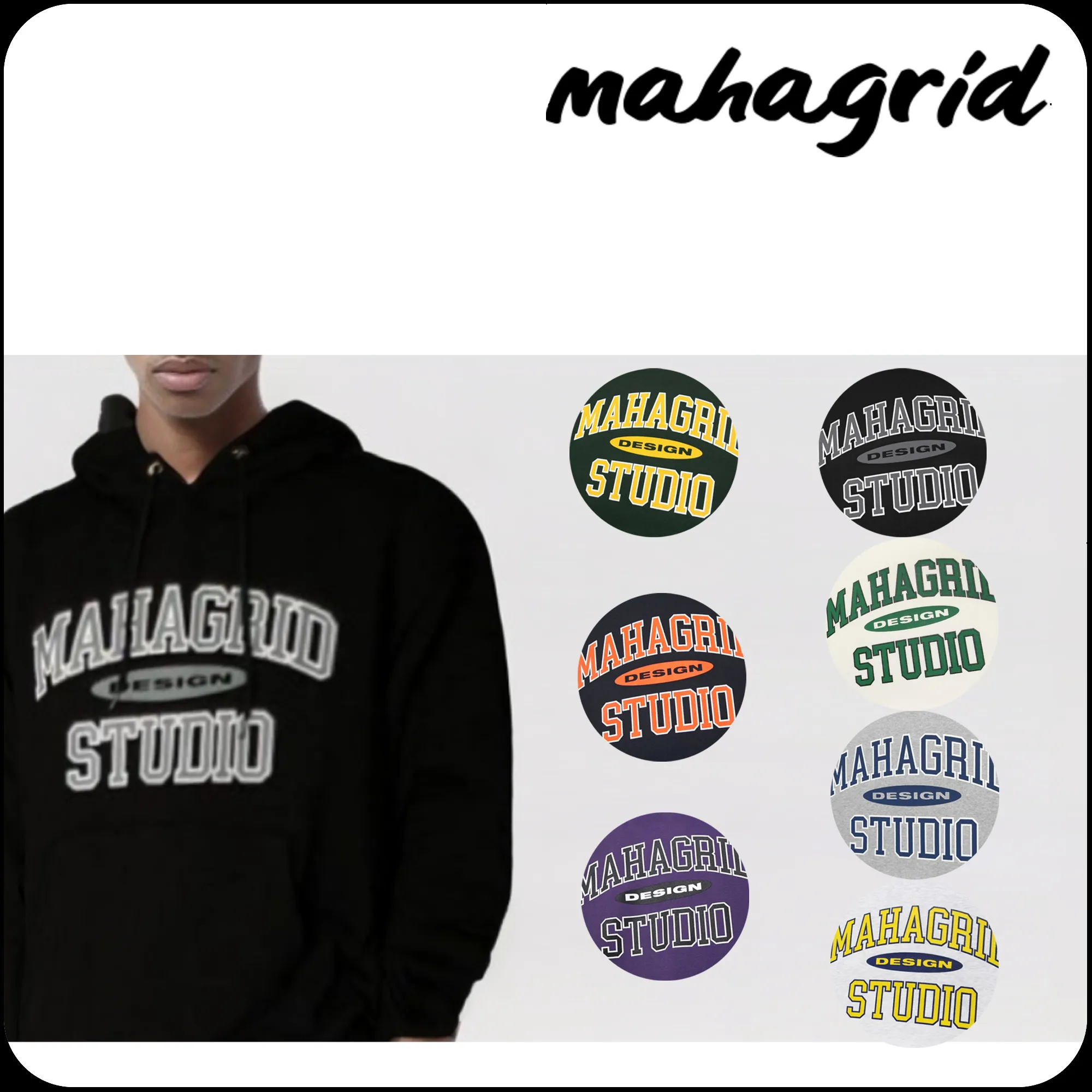 mahagrid  |Unisex Street Style Long Sleeves Logo Hoodies & Sweatshirts