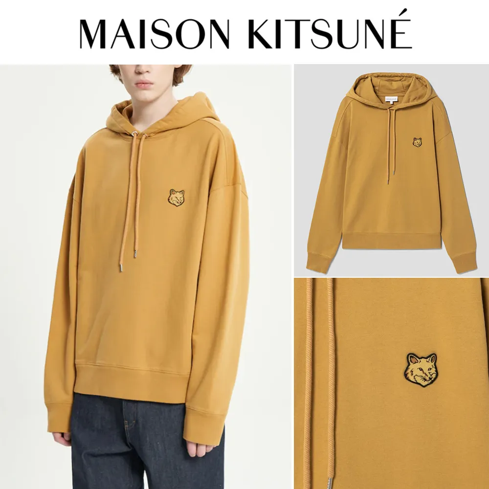 MAISON KITSUNE  |Unisex Plain Other Animal Patterns Logo Designers Hoodies