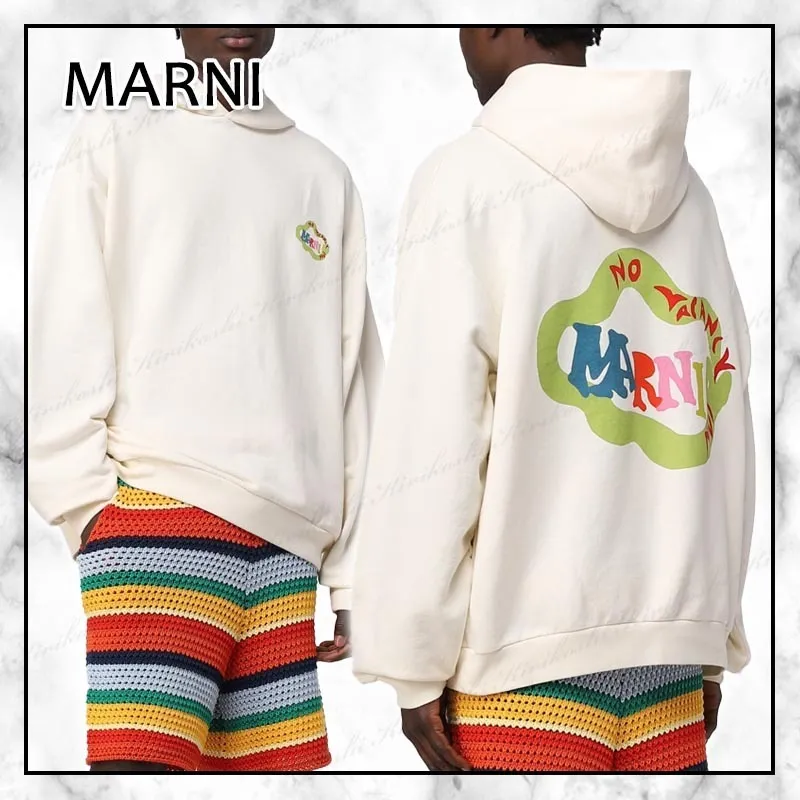 MARNI  |Unisex Street Style Long Sleeves Cotton Logo Designers