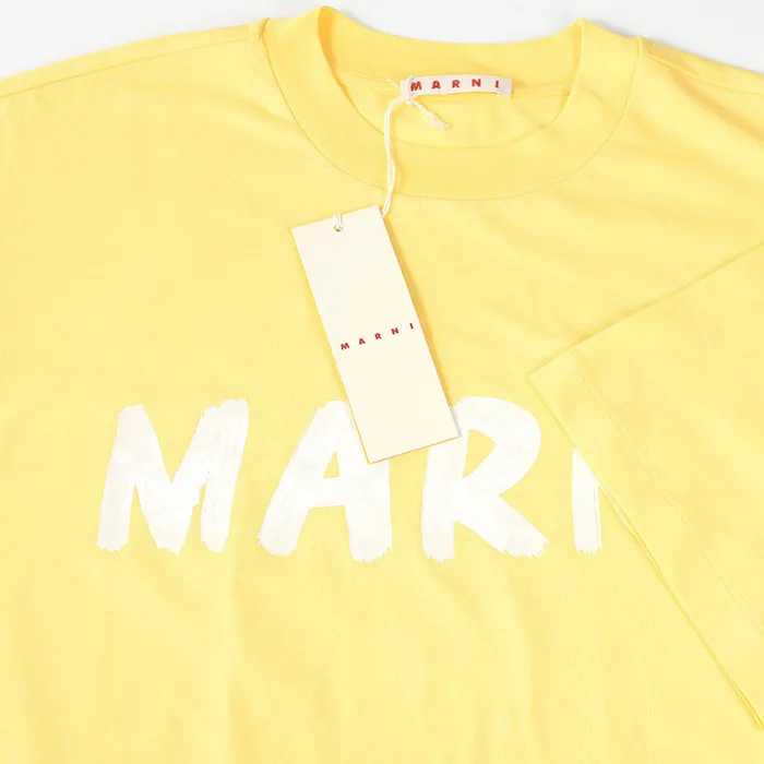 MARNI  |White bio cotton T-shirt with logo