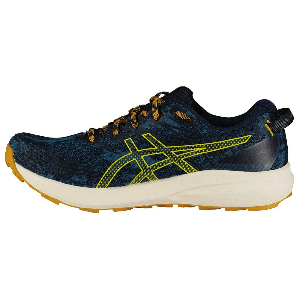 Men's Asics Fuji Lite 3 Trail Running Shoes Ink-Teal-Golden-Yellow