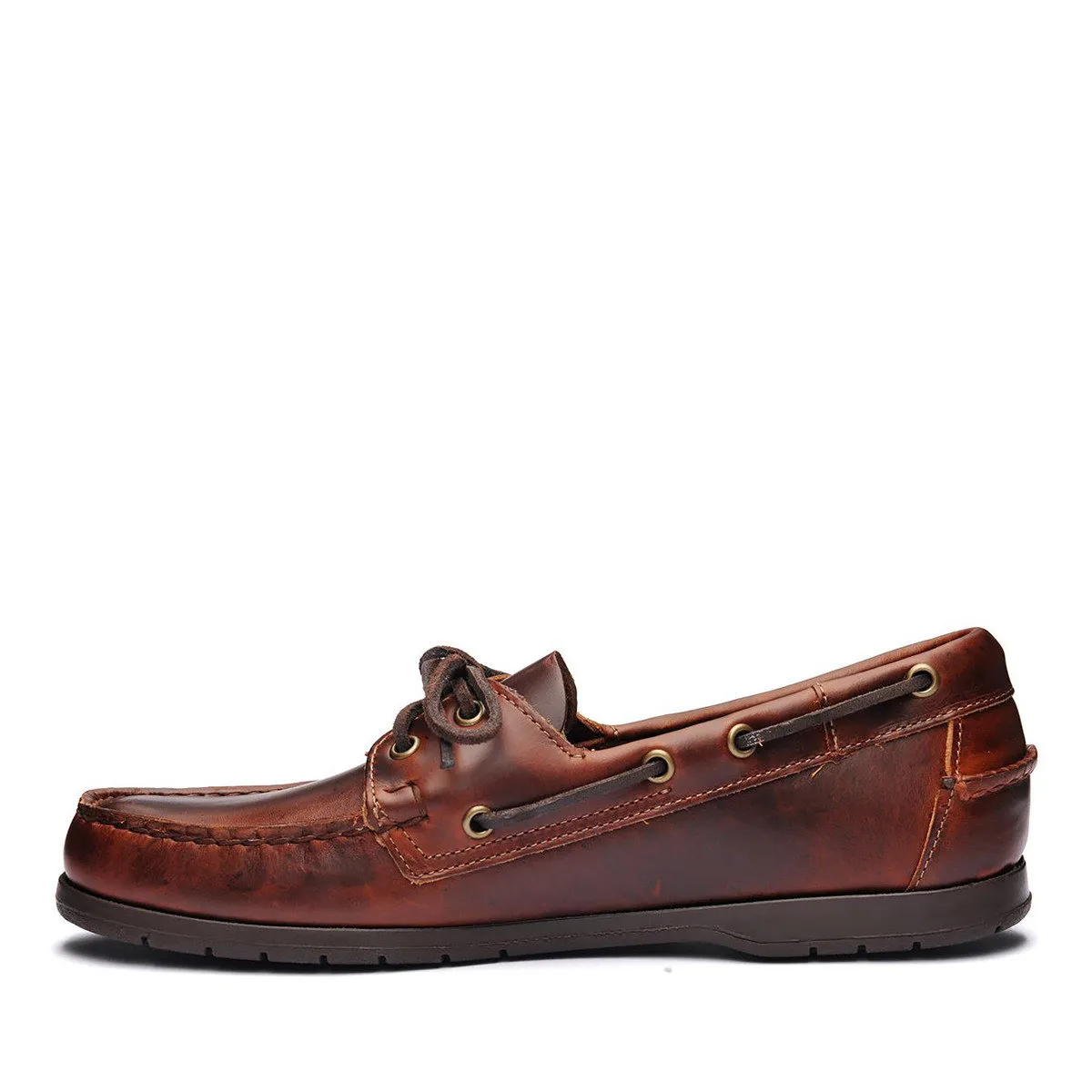 Mens Endeavor Waxed Leather Boat Shoe Brown Gum - Mens Sebago® Shoes