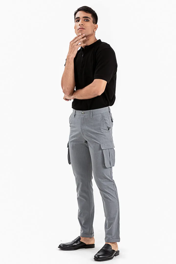 Mineral Grey Stretch Cargo Pants