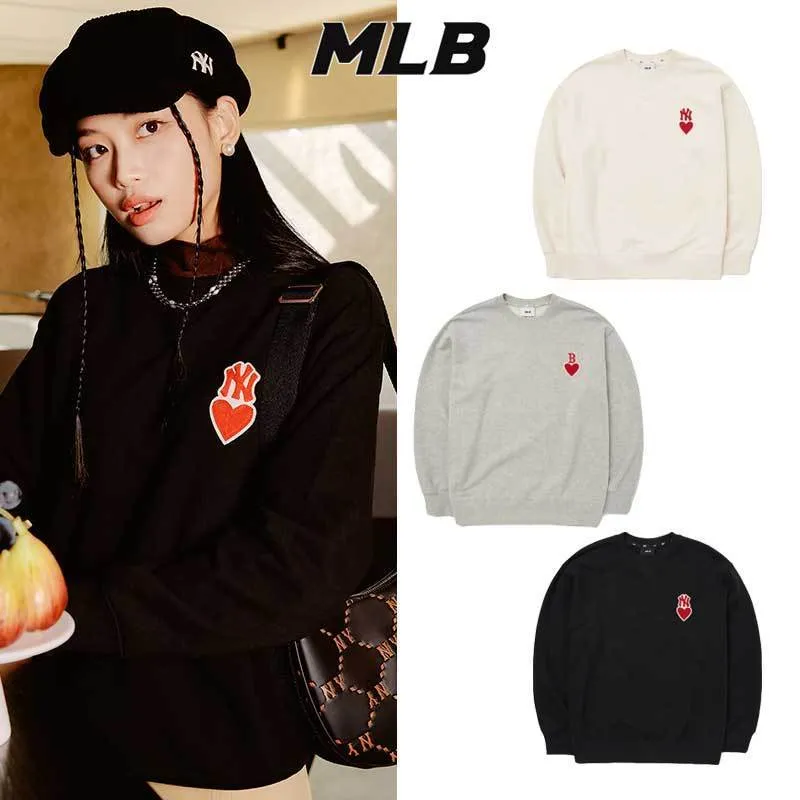 MLB Korea  |Heart Unisex Street Style Plain Cotton Logo