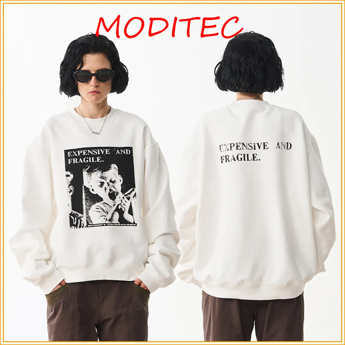 MODITEC  |Unisex Street Style Long Sleeves Cotton Oversized Hoodies