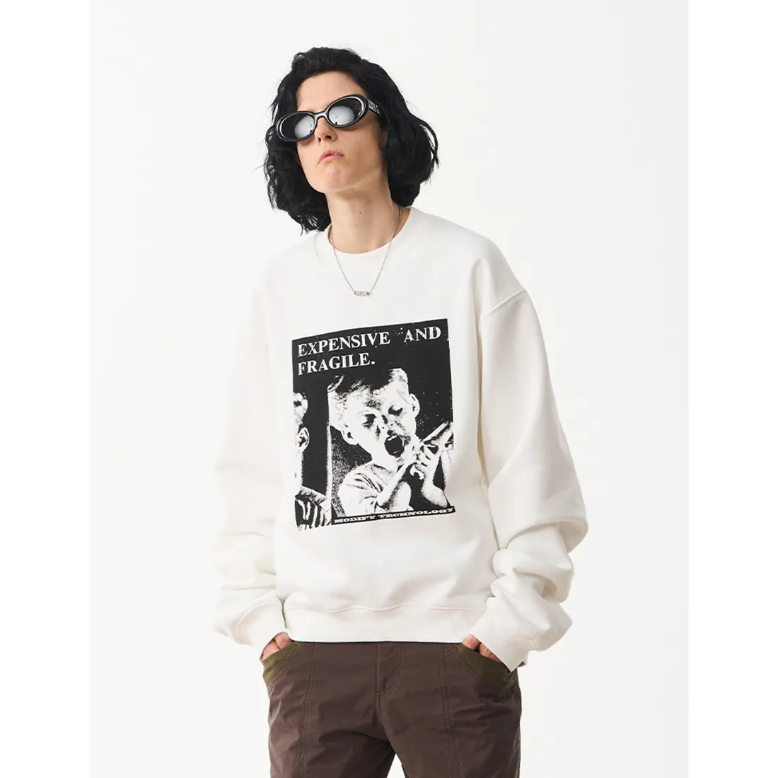 MODITEC  |Unisex Street Style Long Sleeves Cotton Oversized Hoodies