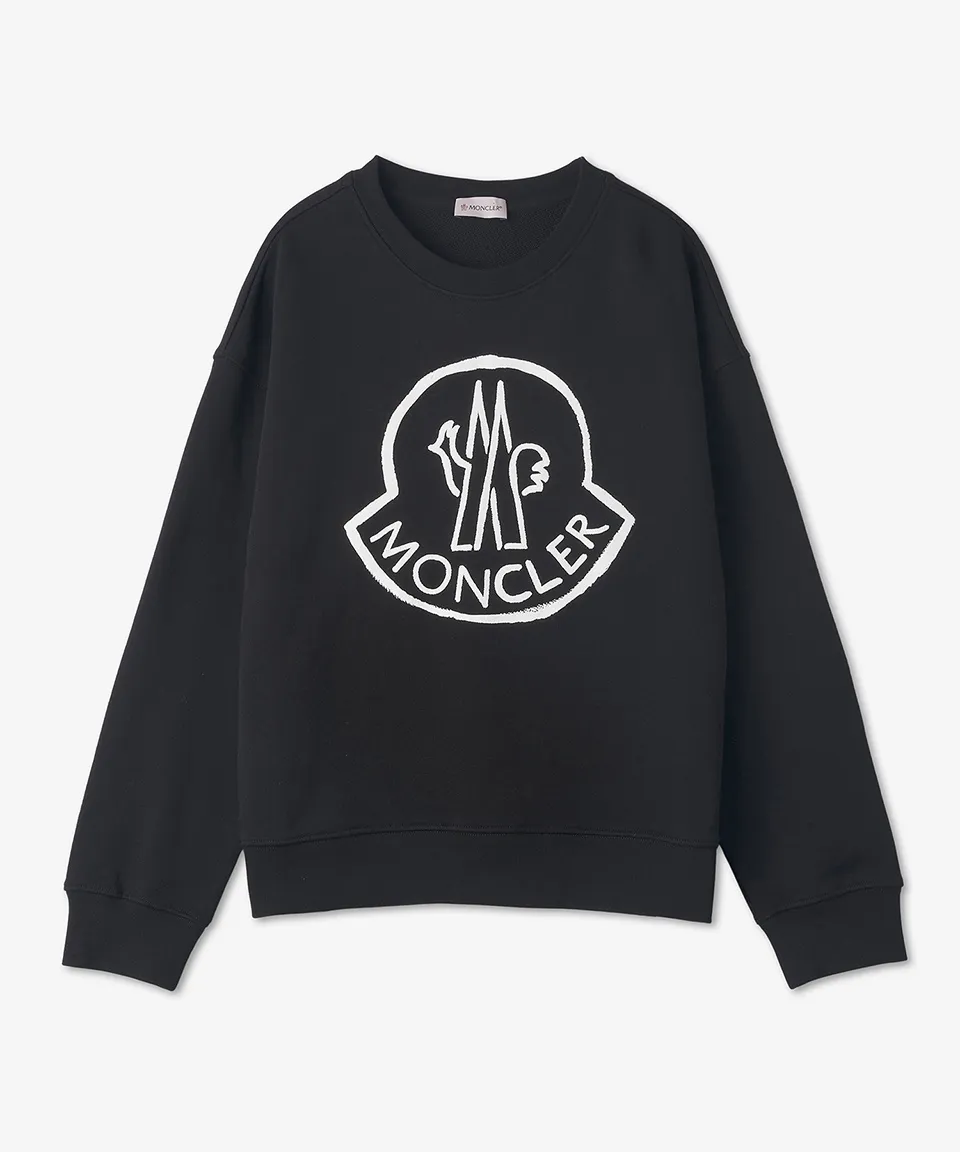 MONCLER  |Crew Neck Street Style Long Sleeves Plain Cotton Logo