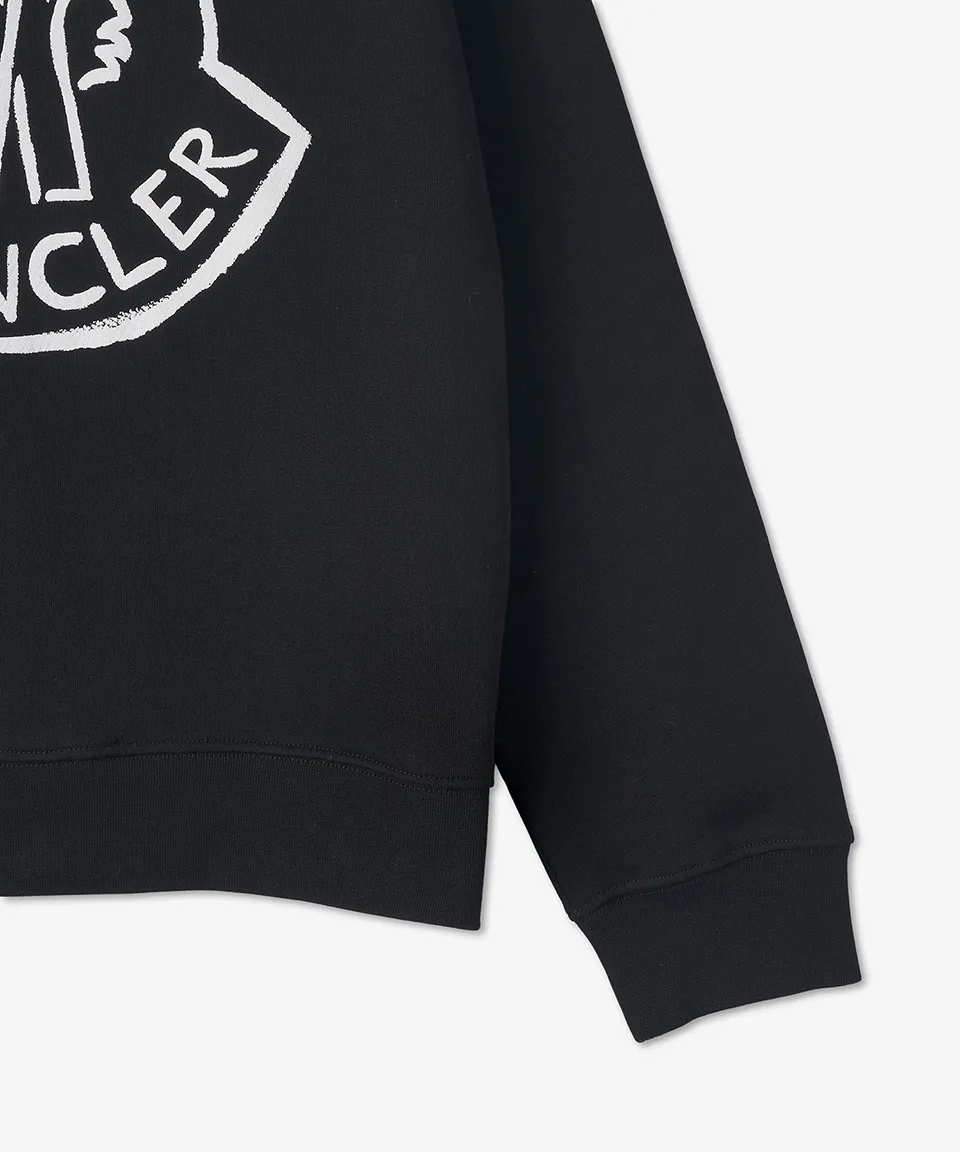 MONCLER  |Crew Neck Street Style Long Sleeves Plain Cotton Logo