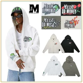 MR. ENJOY DA MONEY  |Unisex Street Style Long Sleeves Logo Hoodies