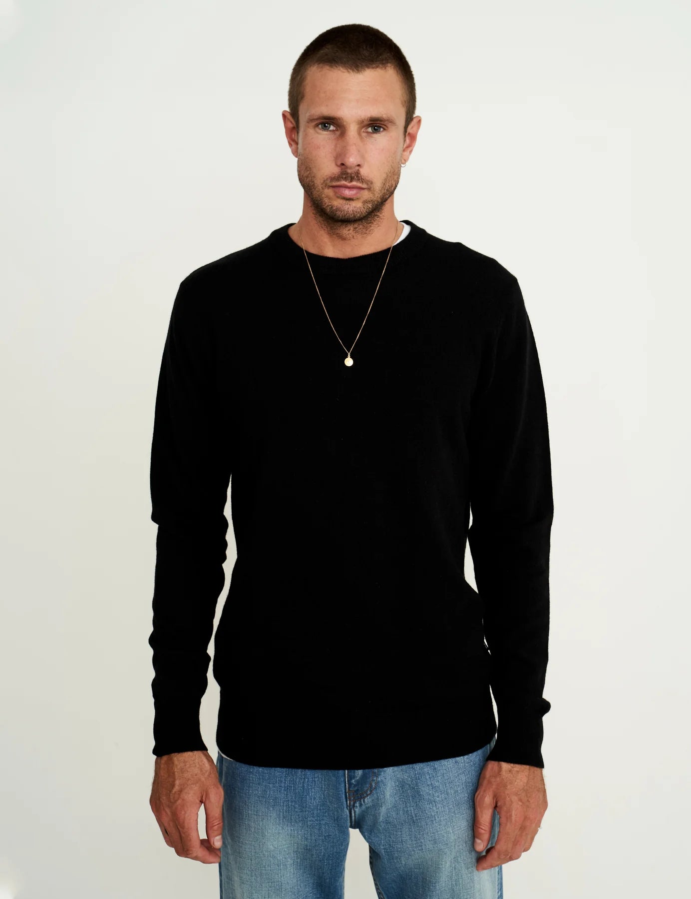 Mr Simple - Recycled Cashmere Standard Knit Jumper - Black