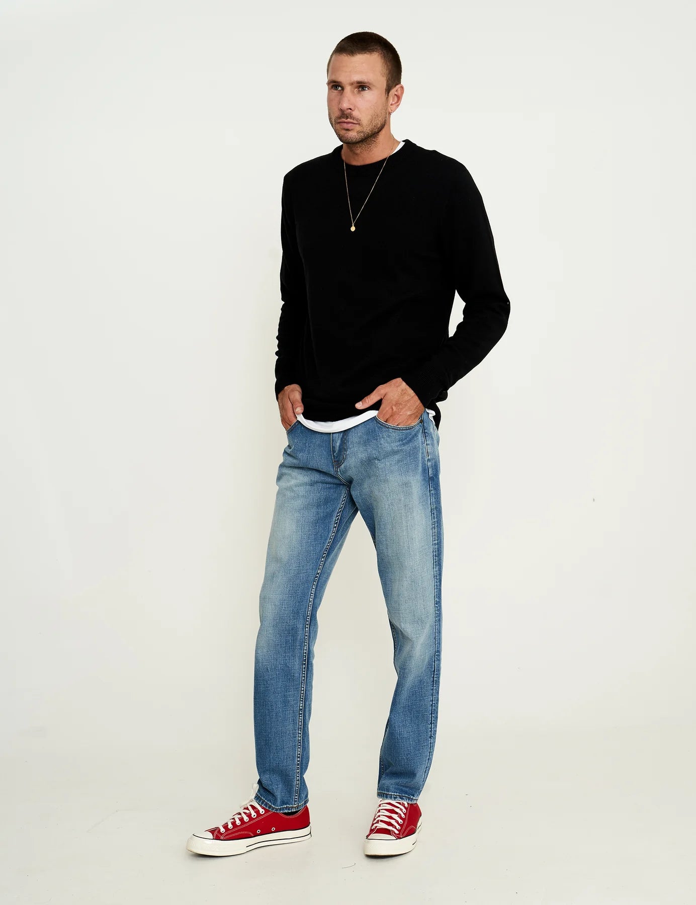 Mr Simple - Recycled Cashmere Standard Knit Jumper - Black